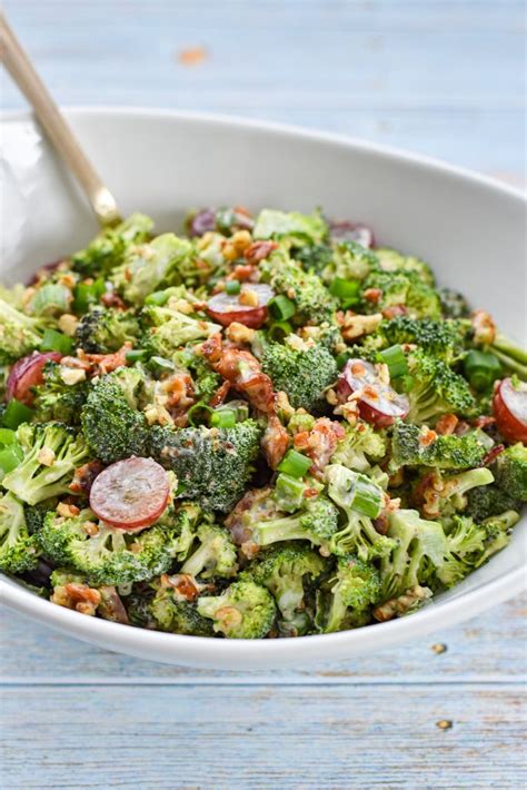 Broccoli Salad With Bacon Paleo Whole30 Low Fodmap Barbecue Side