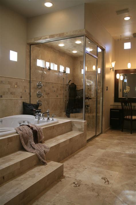 Jacuzzi hot tubs use a mix of 12 powerpro jet types with aquilibrium, jacuzzi's proprietary term for the unique mix of air and water used in jets to create a relaxing hydromassage. Constance Arteriors: Southwest Contemporary Master Bath ...
