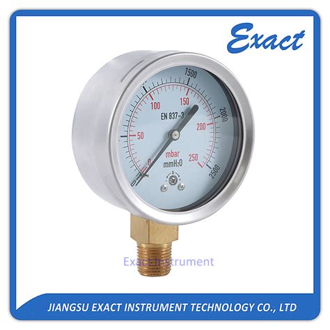 Mmh20 Mbar Kpa Low Pressure Gaugecapsule Pressure Gauge China Low