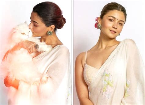 Alia Bhatt Mesmerises In White Saree For Gangubai Kathiawadi Promotions Poses With Her Cat