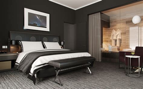 24 Black Bedroom Designs