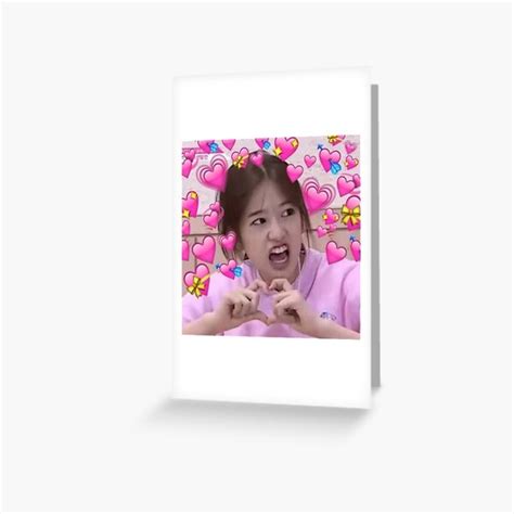 Izone Ahn Yujin Meme Greeting Card By Kenz0202 Redbubble