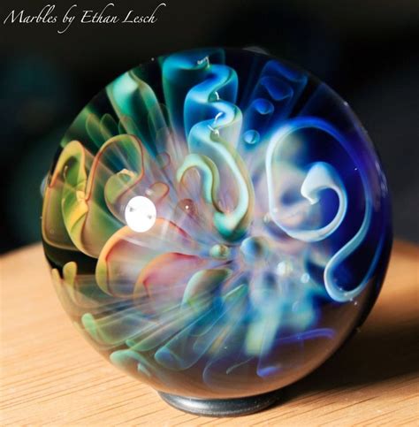 1 54 Handmade Marble Signed By ~ethan Lesch~ Borosilicate Boro Art Blown Glass Art Glass