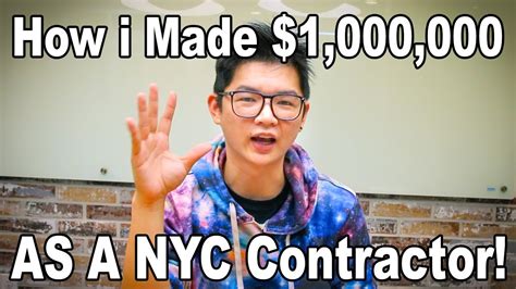 my secret of making over 1 million dollars in a year as a nyc contractor youtube
