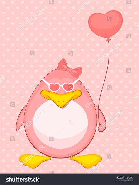 Vector Cartoon Penguin Balloon Stock Vector Royalty Free 65025949