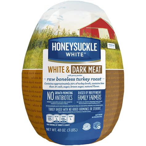 Honeysuckle White Frozen White Dark Meat Boneless Turkey Roast With
