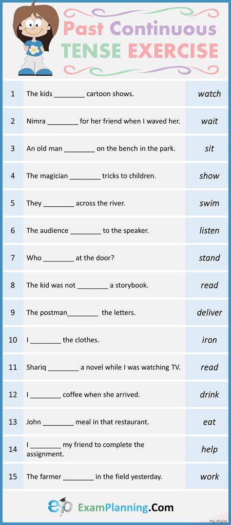 Past Continuous Tense Worksheets For Grade 3 Sharon Gebo S English