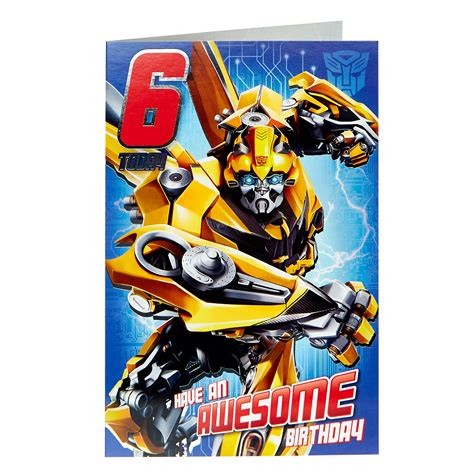 Free printable birthday cards for everyone. Buy Transformers 6th Birthday Card for GBP 0.99 | Card Factory UK