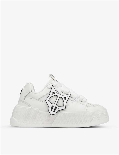 Naked Wolfe City Leather Low Top Trainers In White Lyst