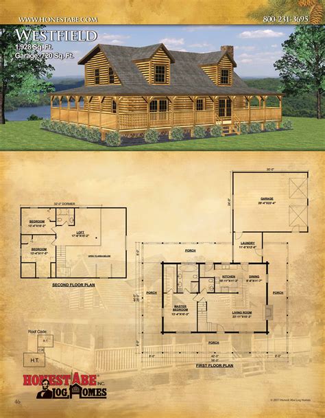 Browse Floor Plans For Our Custom Log Cabin Homes Carriage House