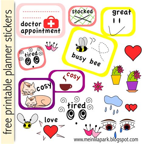 Free Printable Planner Stickers Mood Stickers Ausdruckbare