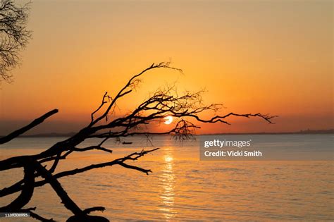 Vibrant Colored Sunrise Over The Ocean High Res Stock Photo Getty Images