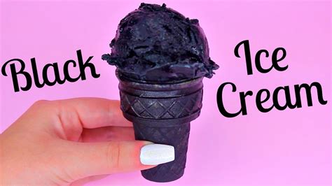 Diy Black Ice Cream And Black Ice Cream Cone Youtube