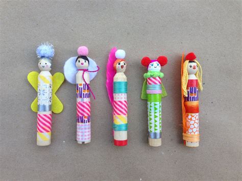 More Clothespin Peg Dolls I Made As Little Christmas Ornaments