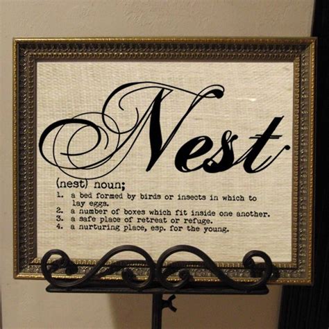 Definition Nest Text Typography Words Digital Image Download Etsy