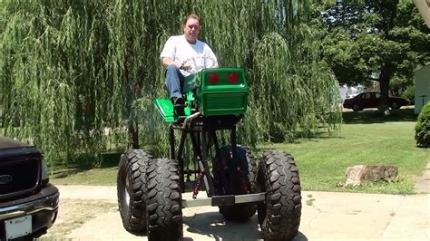 Awesome Monster Lawn Mower Start Up And Drive Youtube