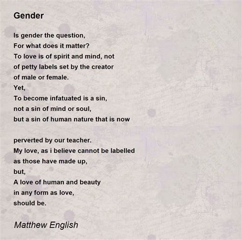 Poems About Gender Roles In Society Gender Roles 2022 10 10