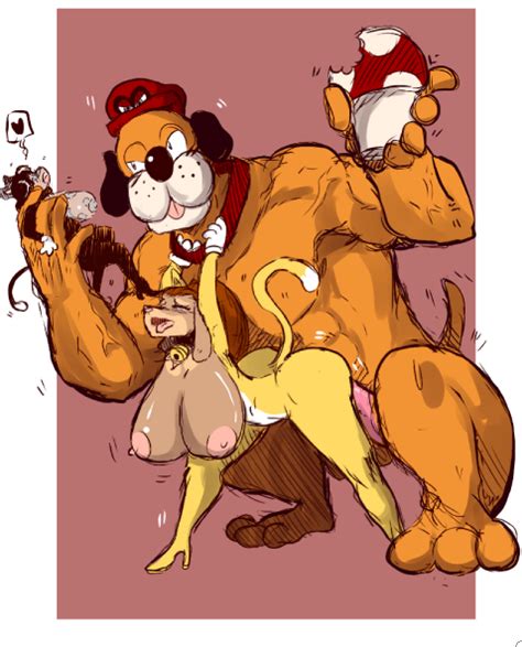 Rule 34 Anthro Big Breasts Duck Hunt Duck Hunt Dog Female Male