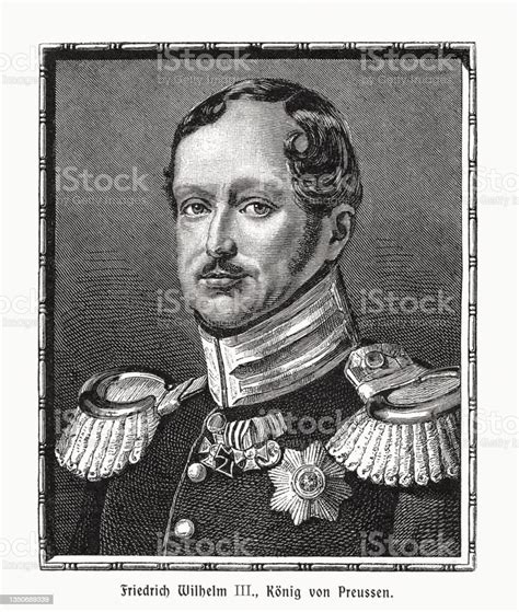 Frederick William Iii Of Prussia Wood Engraving Published In 1900 Stock