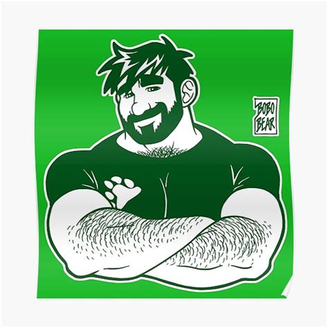 Adam Likes Crossing Arms Lineart Green Poster For Sale By Bobobear