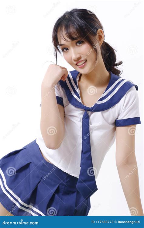 Pure Asian Girl And Sailor Suit Stock Image Image Of Beauty Lady