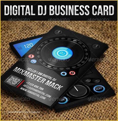Dj Business Cards Templates Free Of 56 Visually Stunning Psd Business