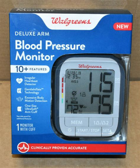 Walgreens Deluxe Arm Blood Pressure Monitor 10 Features For Sale Online