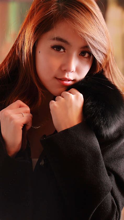 download thai girl wearing black coat wallpaper