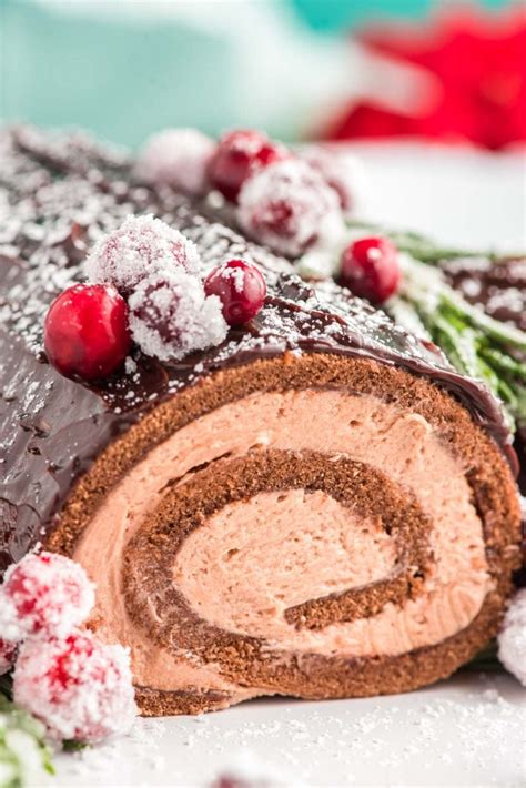 Buche De Noel Chocolate Yule Log Cake Sugar And Soul