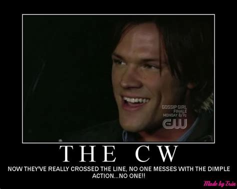 the cw has bad habit of covering lots of things up with its logo s supernatural sam