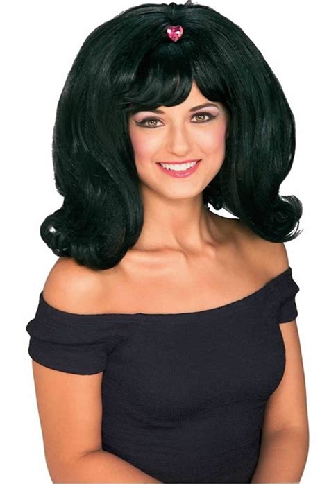 Flip Wig Black This Black Flip Wig Is The Perfect Accessory To Wear With Most 60 S Costumes And