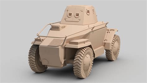 Csaba 39m Armored Car 3d Model 139 3ds Fbx Max Obj Free3d