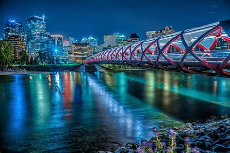 Hd Wallpaper Time Lapsed Photography Of Bridge With River Peace