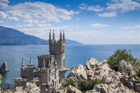 The Swallows Nest Castle Perched On Aurora Cliff Yalta Crimea