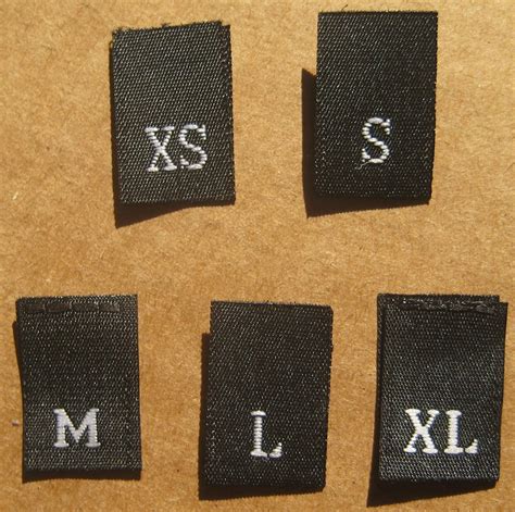 Mixed Lot Of 125 Pcs BLACK Woven Clothing Labels Size Tags Etsy