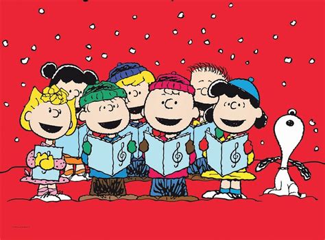 Caroling Peanuts Gang Christmas Charlie Brown Christmas Charlie Brown