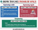 How to Use I Wish / If Only in Sentences - English Study Online | I ...