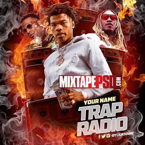 Mixtape Cover Template Trap Radio 7 Graphic Design Mixtapepsdscom