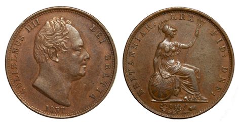 William Iv Copper Halfpenny 1837 Baldwins