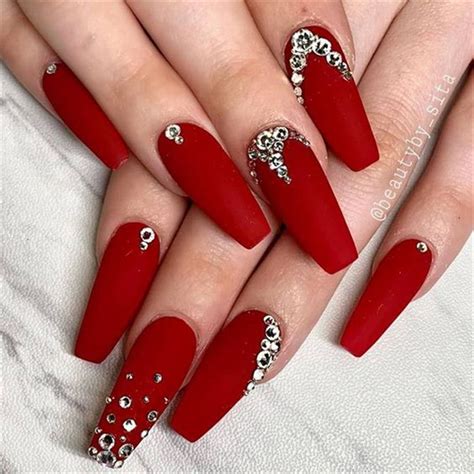 45 Hottest Red Long Acrylic Coffin Nails Designs You Need To Know