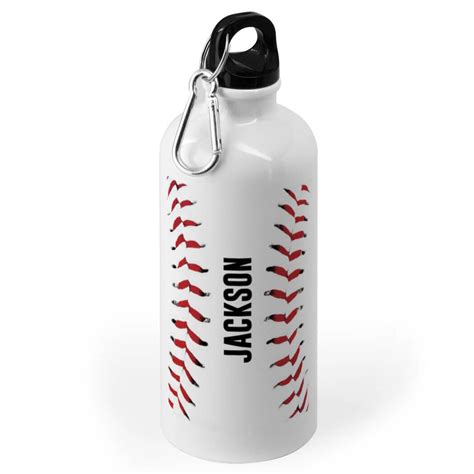 Personalized Baseball Water Bottle Custom Player Stitches 20 Oz