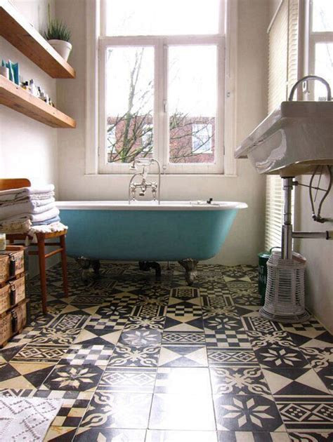 20 Great Pictures And Ideas Of Vintage Bathroom Floor Tile Patterns