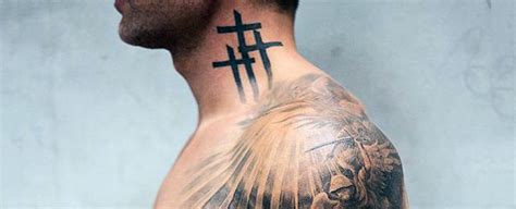 Adorable neck tattoo for men. Top 40 Best Neck Tattoos For Men - Manly Designs And Ideas