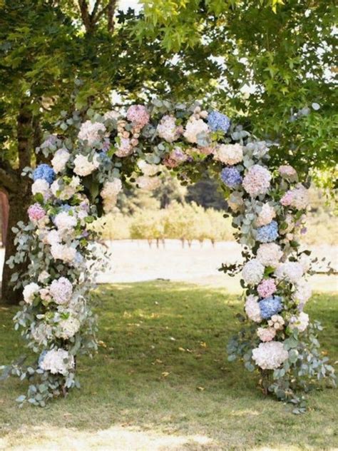 Set Of 10 Silk Hydrangea Flowers Arch Wedding Decor Floral Wedding