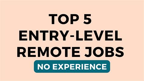 Top 5 Entry-Level Remote Jobs in 2023 | No Experience or Degree