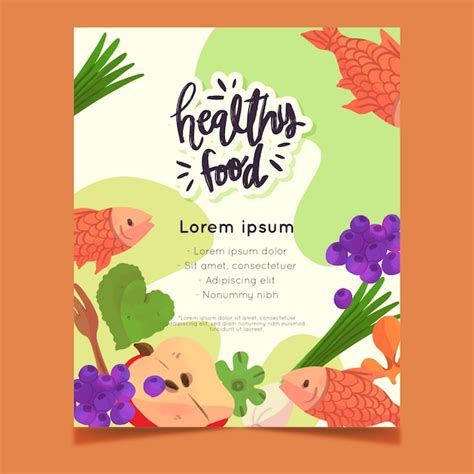 Healthy Food Flyer Design Free Vector