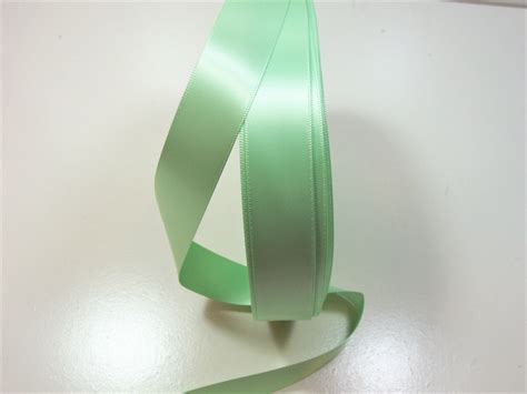 Mint Green Ribbon Offray Double Faced Mint Green Satin Ribbon Etsy