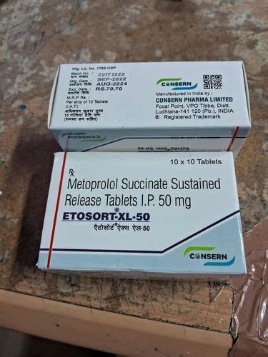 Metoprolol Succinate Sustained Release Tablets Ip 50 Mg At Rs 71stripe