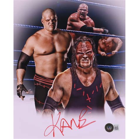 Kane Signed Wwe 8x10 Photo Beckett Pristine Auction