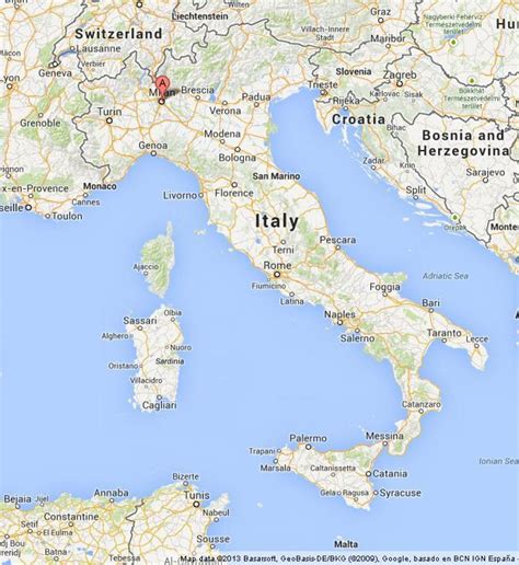 O Milan No Mapa De Milão No Mapa Lombardia Itália